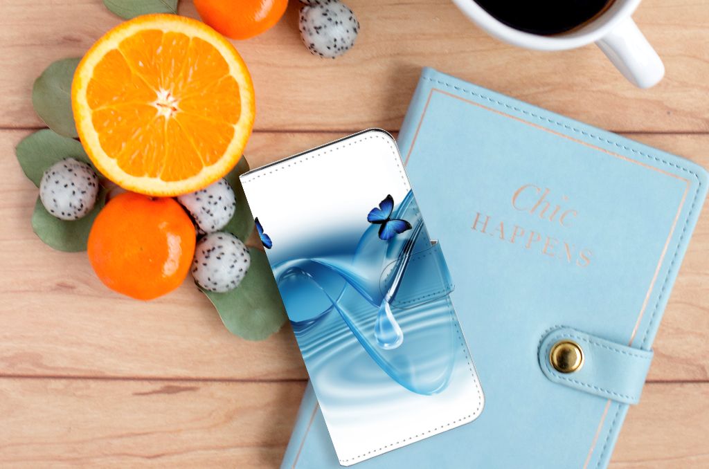 Nokia C2 2nd Edition Telefoonhoesje met Pasjes Vlinders