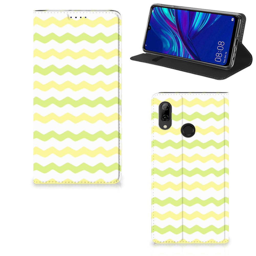 Huawei P Smart (2019) Hoesje met Magneet Waves Yellow