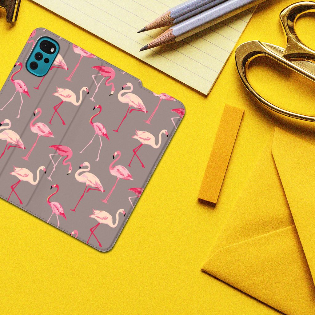 Motorola Moto G22 Hoesje maken Flamingo - B2C Telecom
