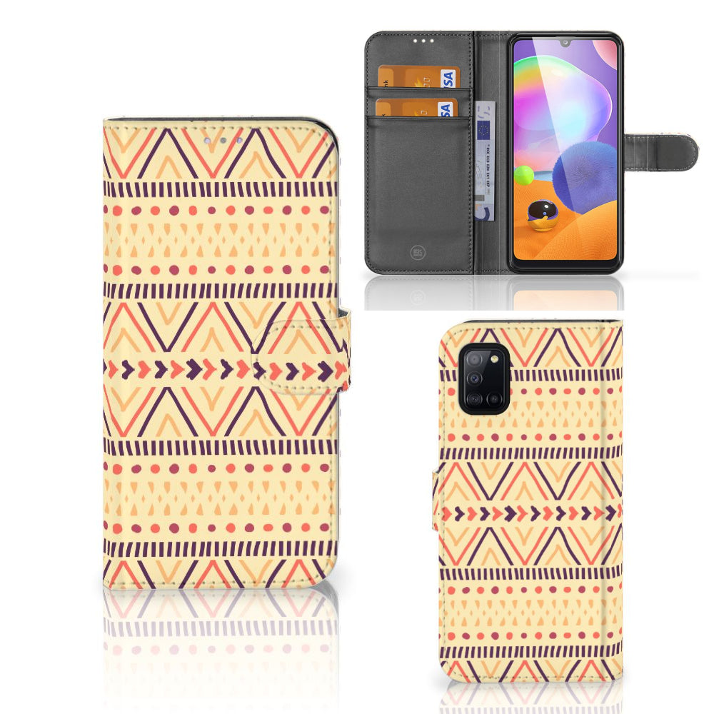 Samsung Galaxy A31 Telefoon Hoesje Aztec Yellow