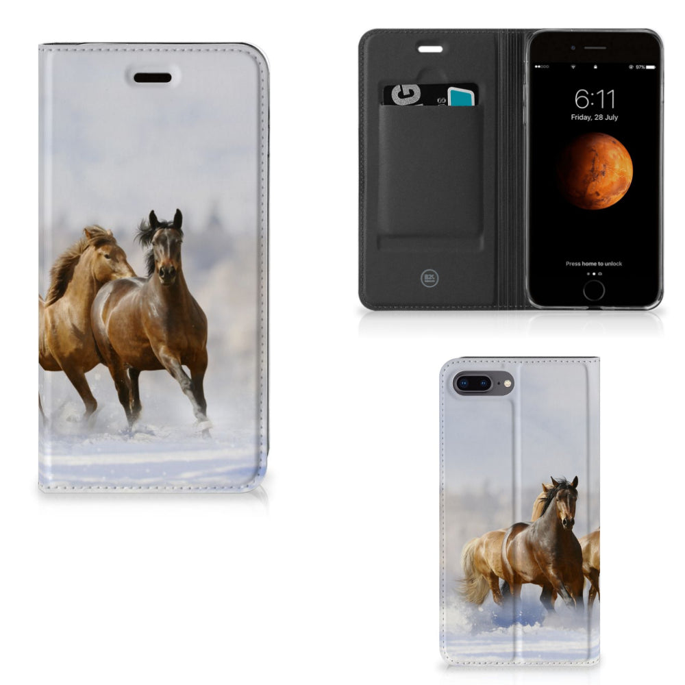 Apple iPhone 7 Plus | 8 Plus Hoesje maken Paarden