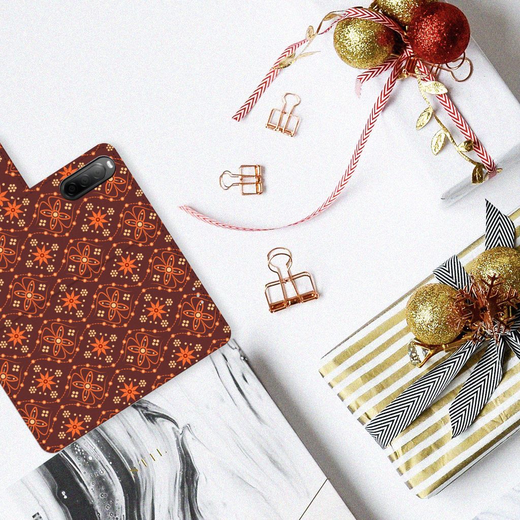 Sony Xperia 10 IV Telefoon Hoesje Batik Brown