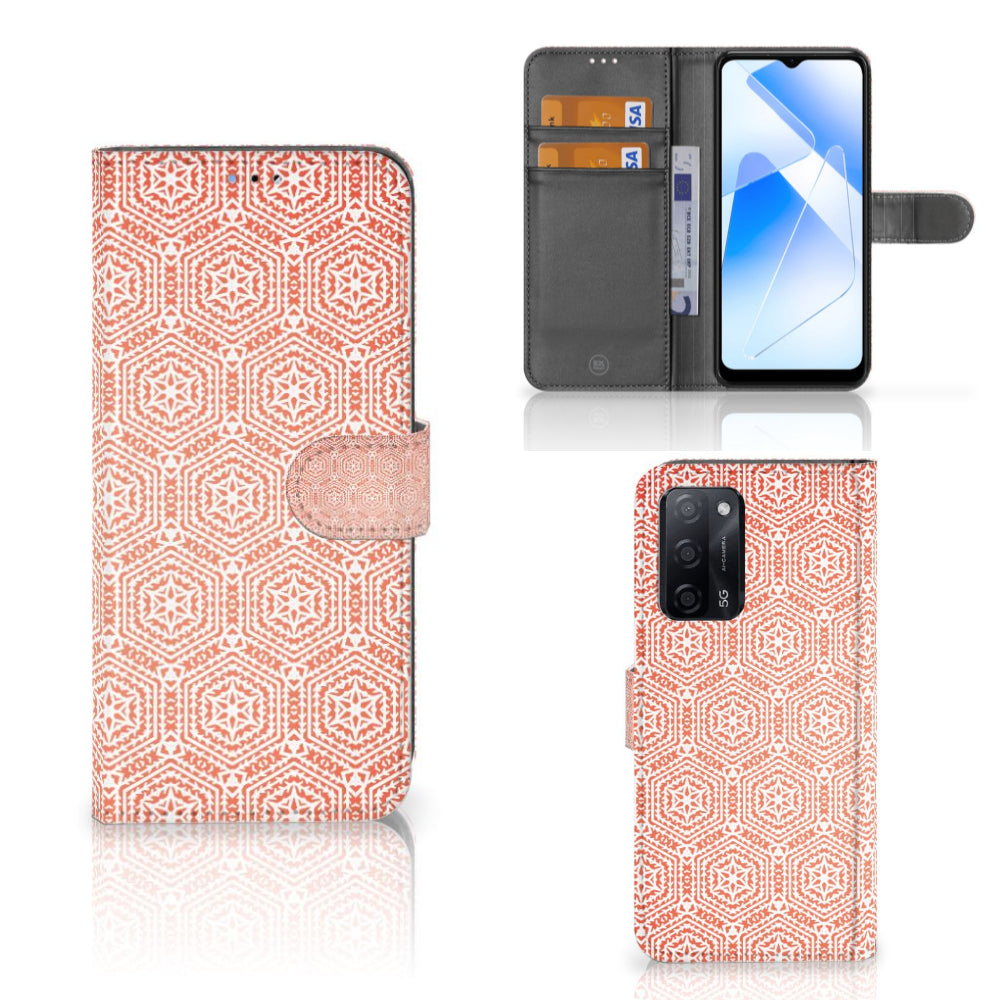 OPPO A16/A16s/A54s Telefoon Hoesje Pattern Orange