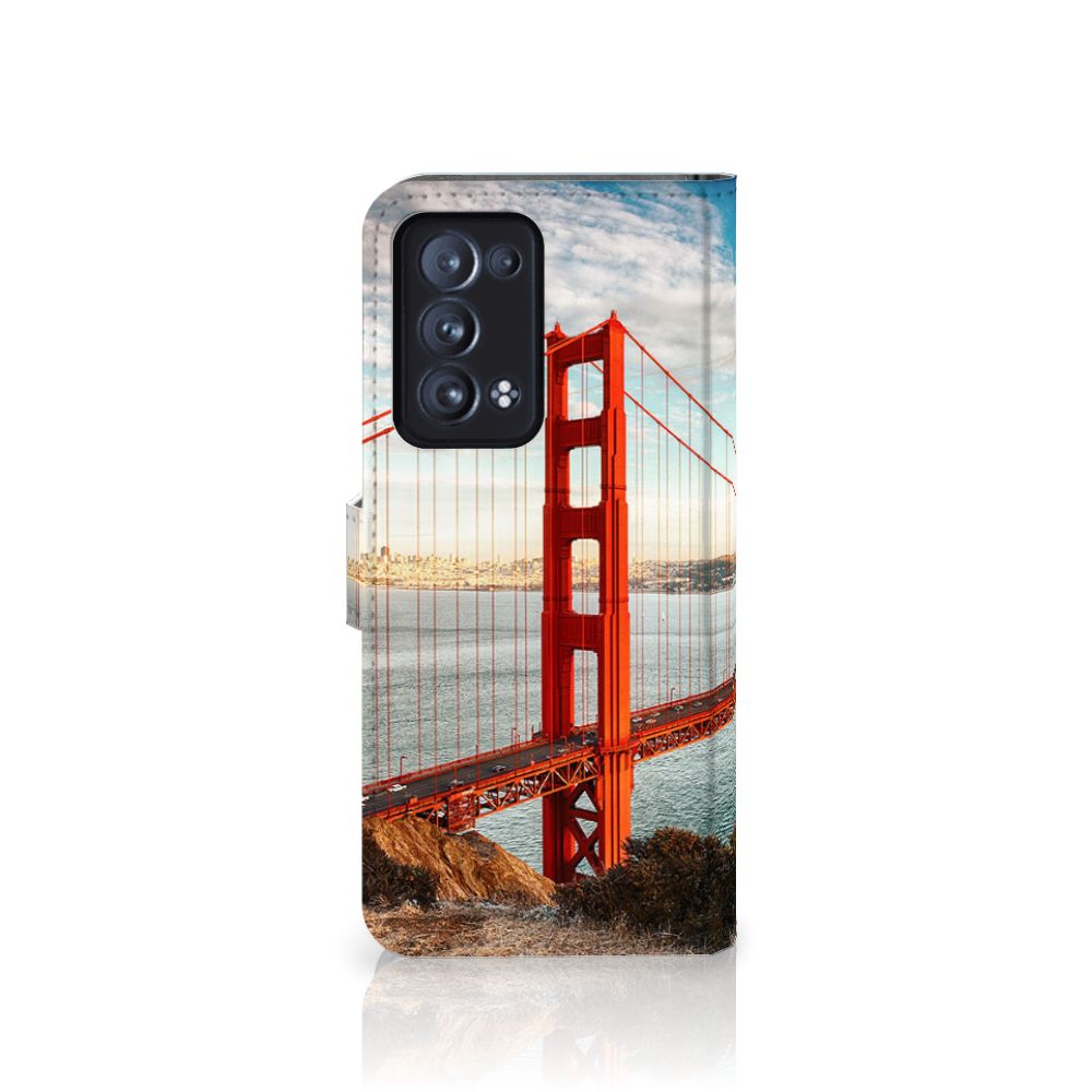 OPPO Reno 6 Pro Plus 5G Flip Cover Golden Gate Bridge