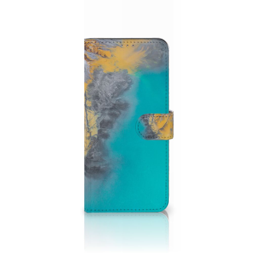 Motorola Moto G60 Bookcase Marble Blue Gold