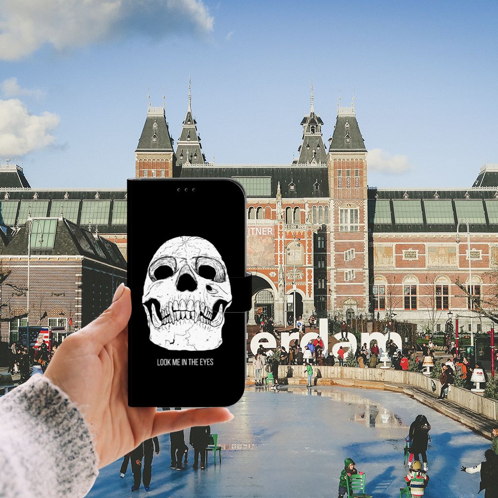 Telefoonhoesje met Naam iPhone 13 Pro Max Skull Eyes