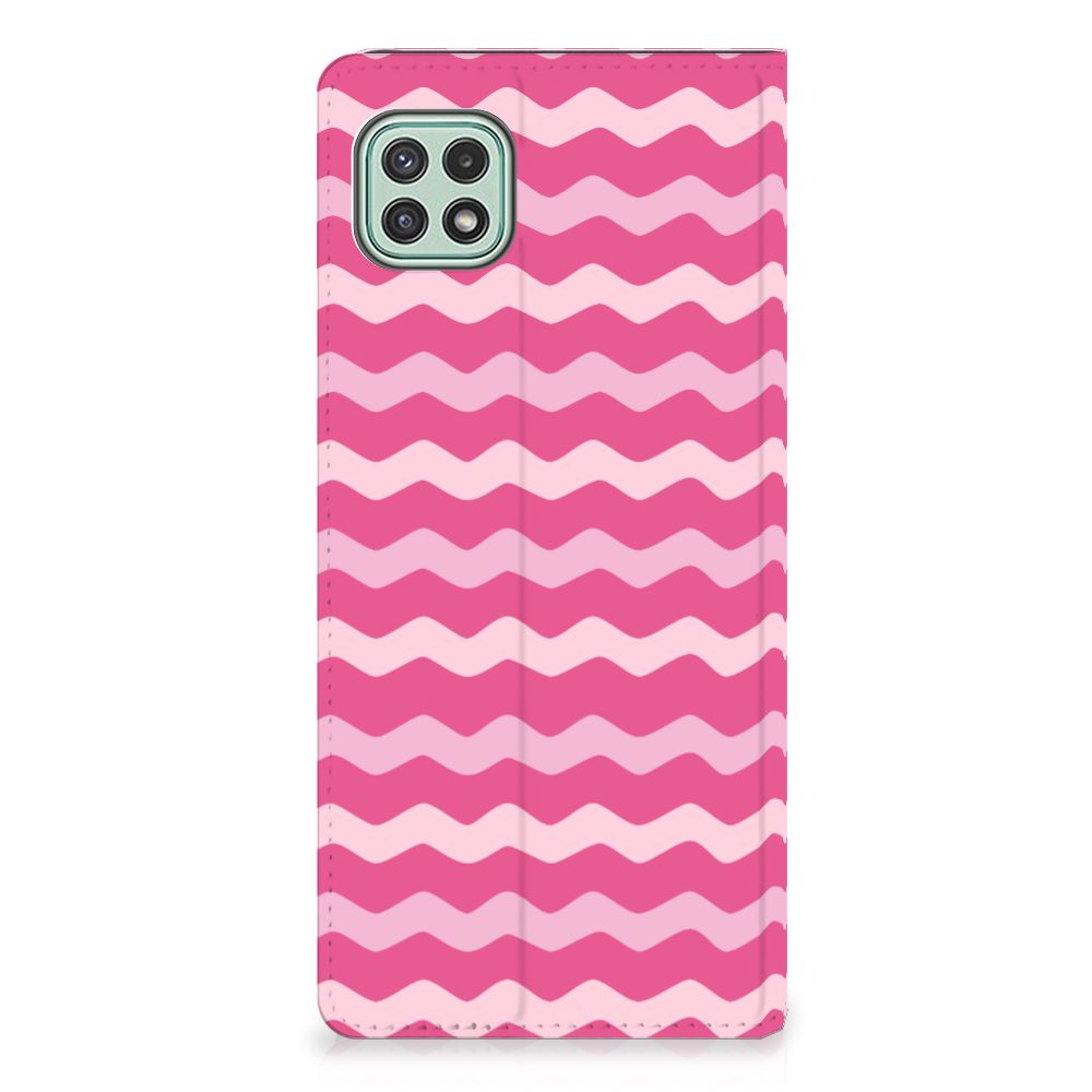 Samsung Galaxy A22 5G Hoesje met Magneet Waves Pink - B2C Telecom