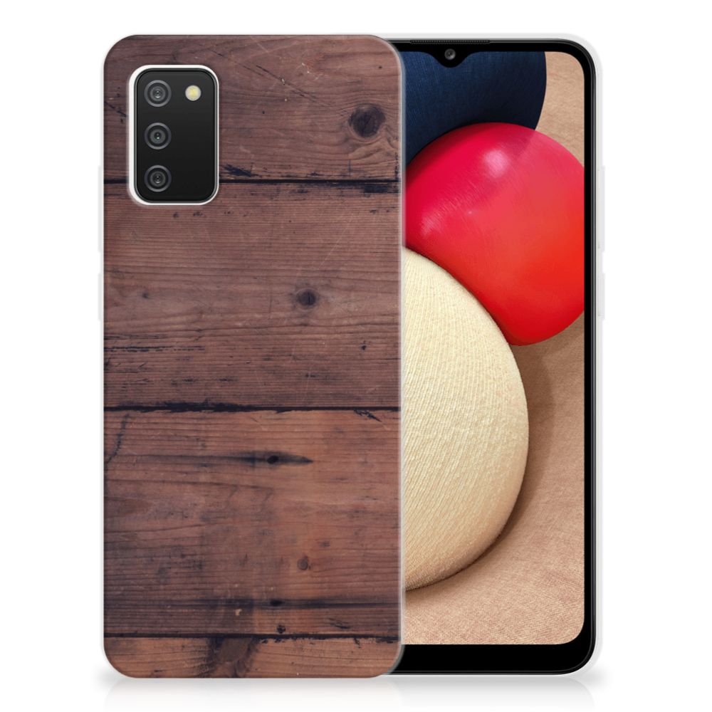 Samsung Galaxy A02s Bumper Hoesje Old Wood B2C Telecom