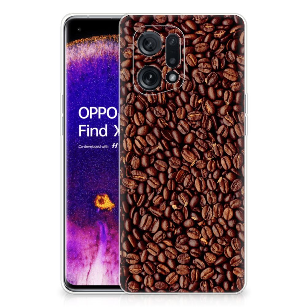 OPPO Find X5 Siliconen Case Koffiebonen B2C Telecom