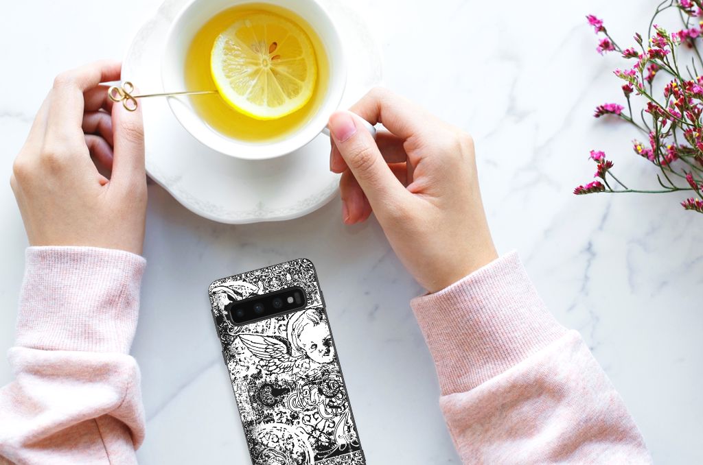 Mobiel Case Samsung Galaxy S10 Skulls Angel B2C Telecom