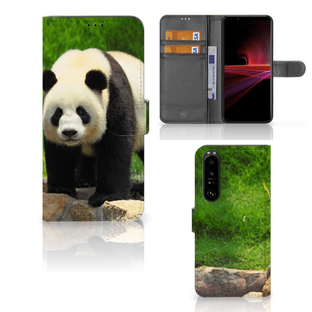 Sony Xperia 1 III Telefoonhoesje met Pasjes Panda