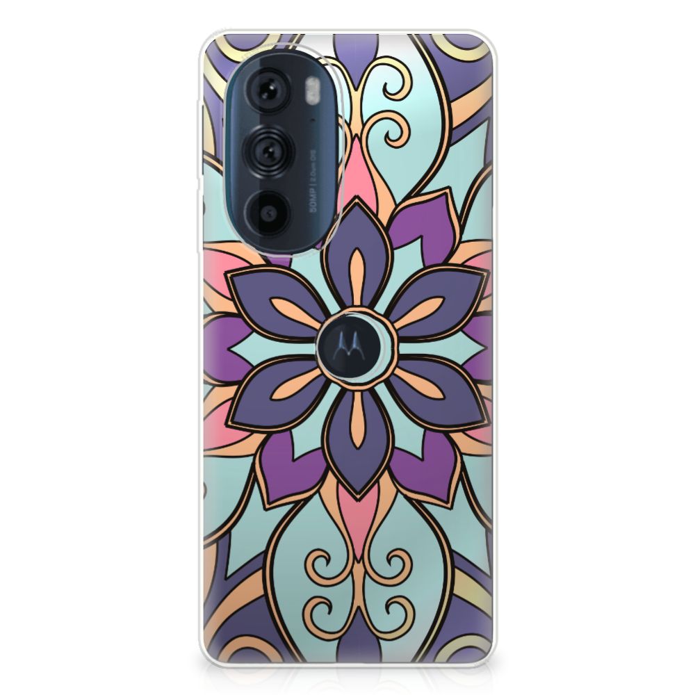 Motorola Edge 30 Pro TPU Case Purple Flower B2C Telecom
