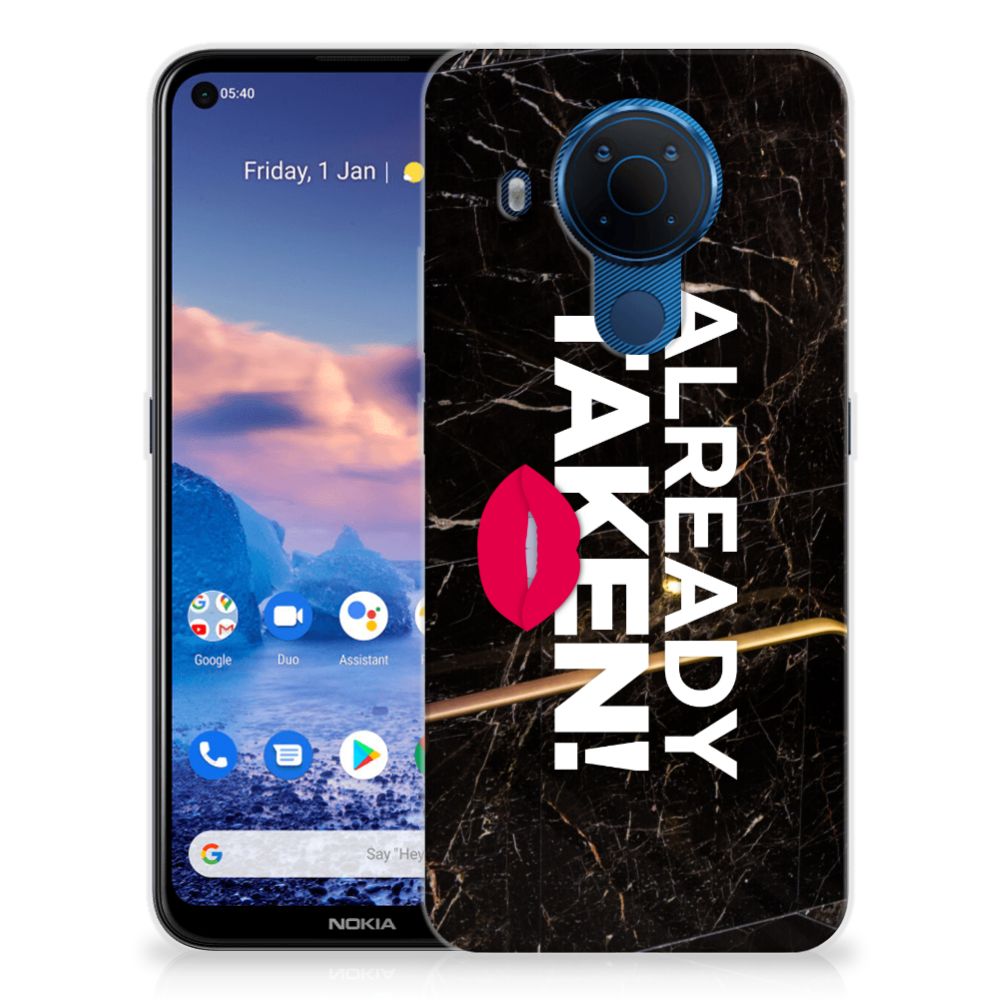 Nokia 5.4 Siliconen hoesje met naam Already Taken Black