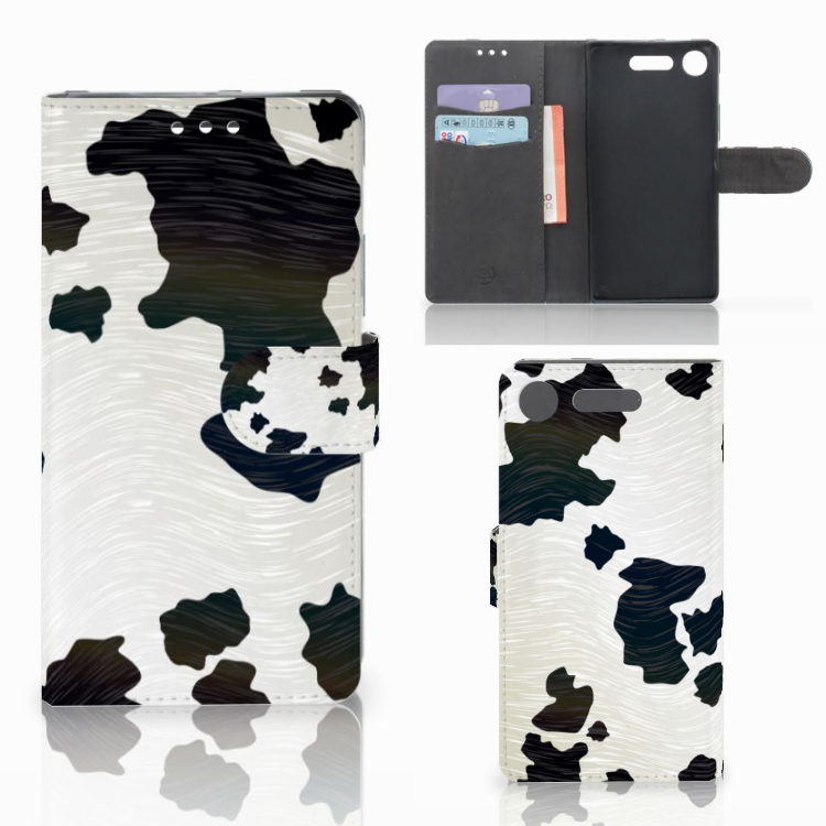 Sony Xperia XZ1 Telefoonhoesje met Pasjes Koeienvlekken