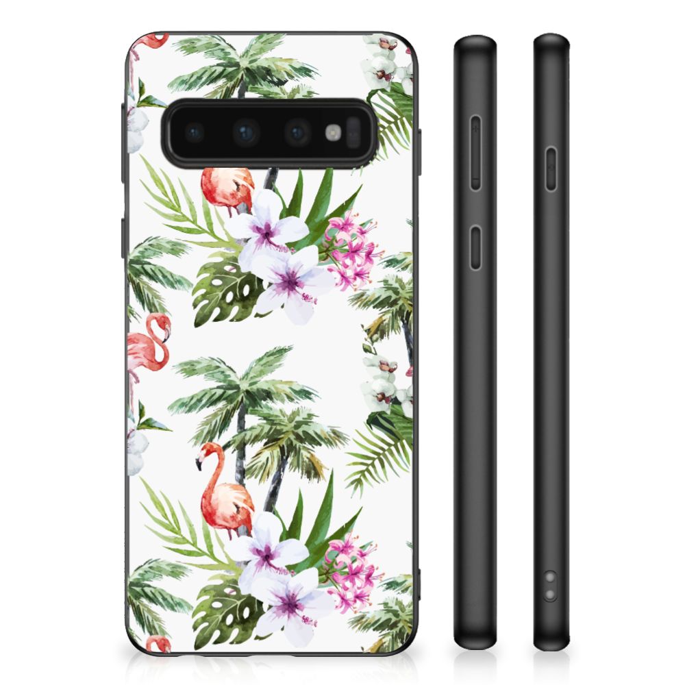 Samsung Galaxy S10 Back Cover Flamingo Palms