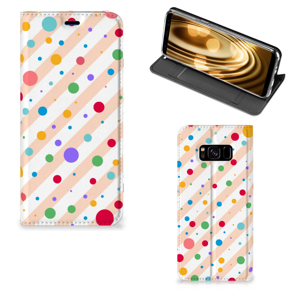 Samsung Galaxy S8 Hoesje met Magneet Dots