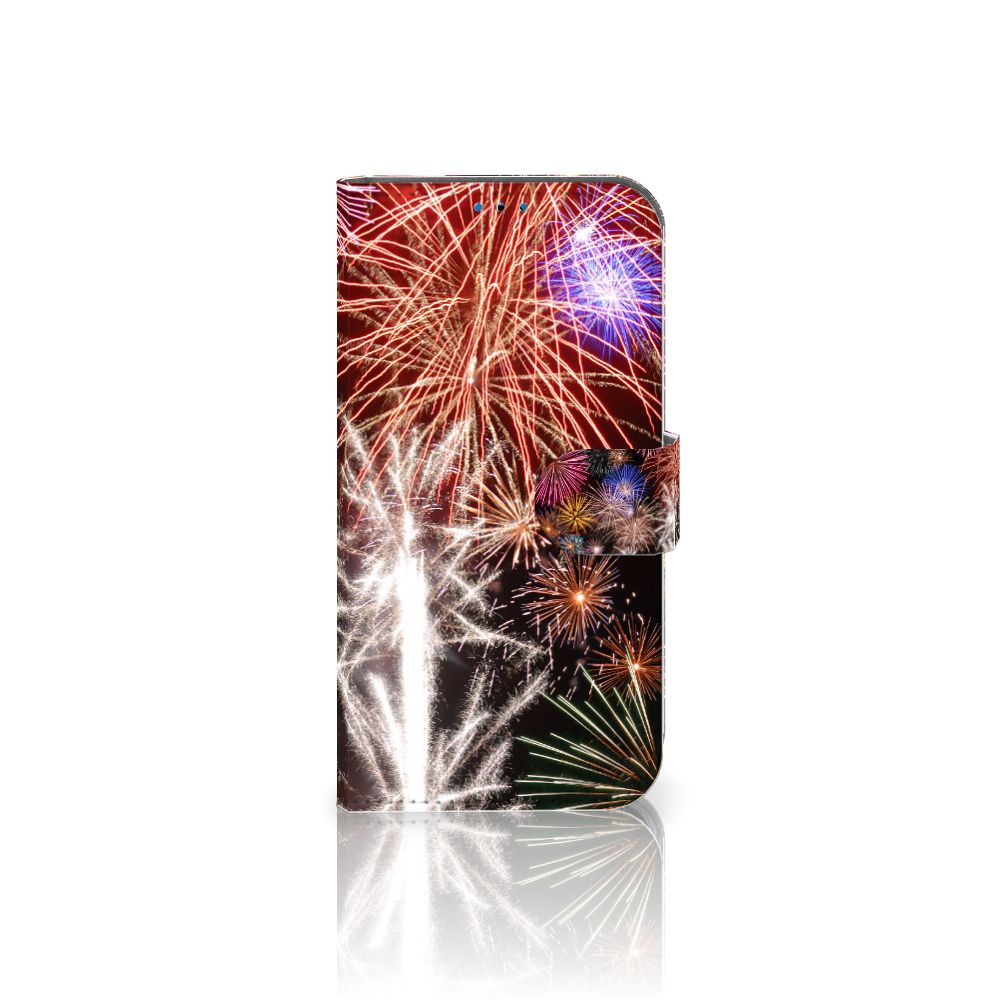 iPhone 14 Pro Wallet Case met Pasjes Vuurwerk met kleurrijke siervuurwerkprint 🎆.