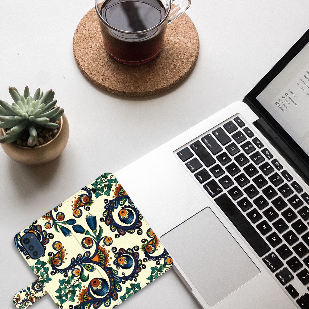 Wallet Case Motorola Moto E32 | Moto E32s Barok Flower