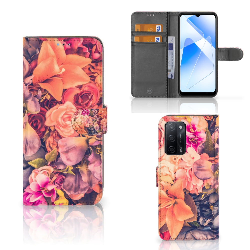 OPPO A16/A16s/A54s Hoesje Bosje Bloemen