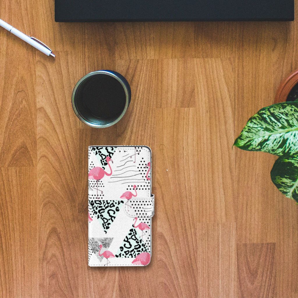 Xiaomi Mi Mix 2s Telefoonhoesje met Pasjes Flamingo Triangle