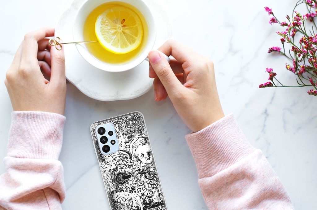 Silicone Back Case Samsung Galaxy A23 Skulls Angel B2C Telecom