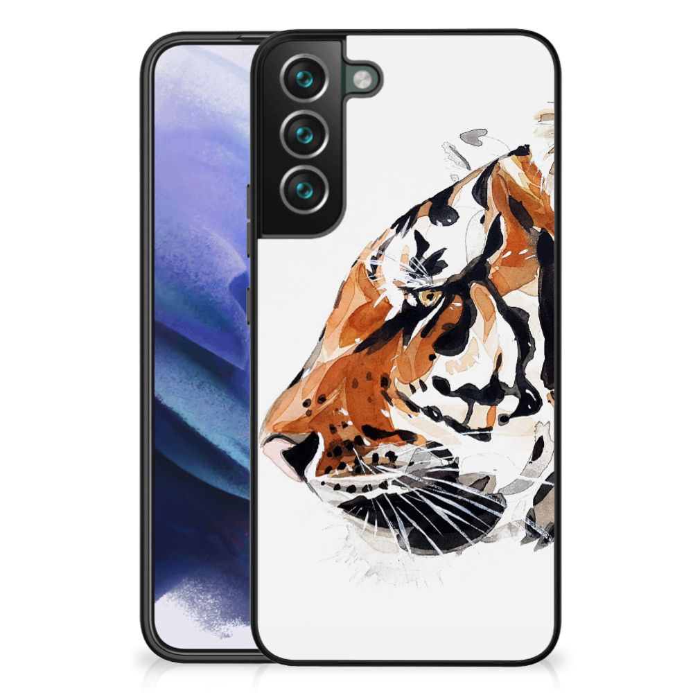 Kleurrijke Telefoonhoesje Samsung Galaxy S22 Plus Watercolor Tiger