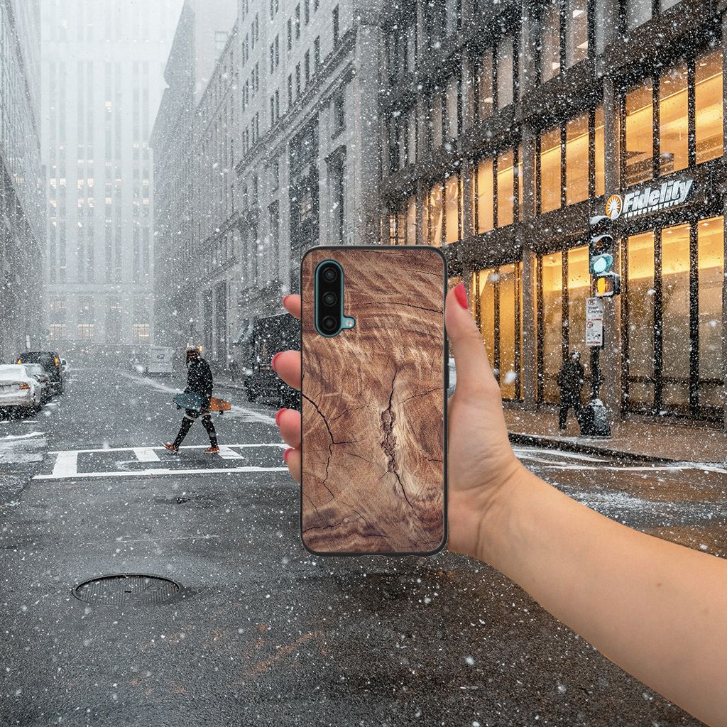 OnePlus Nord CE 5G Houten Print Telefoonhoesje Tree Trunk B2C Telecom
