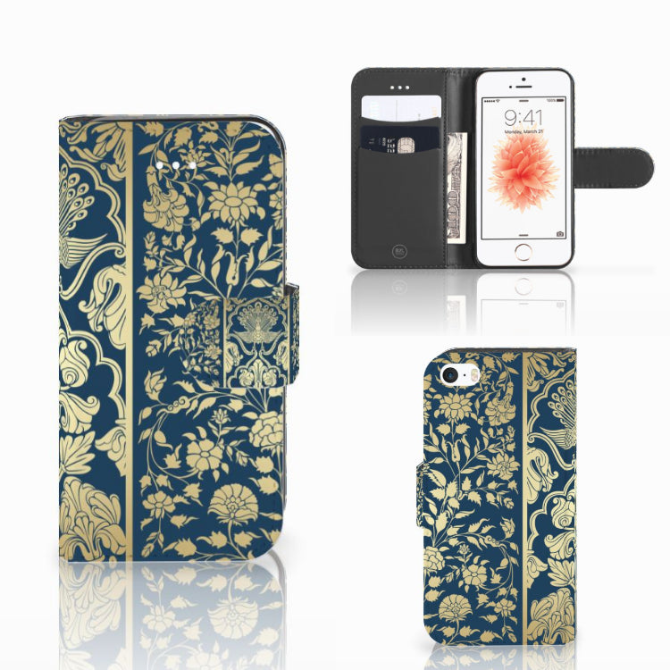 Apple iPhone 5 | 5s | SE Hoesje Beige Flowers