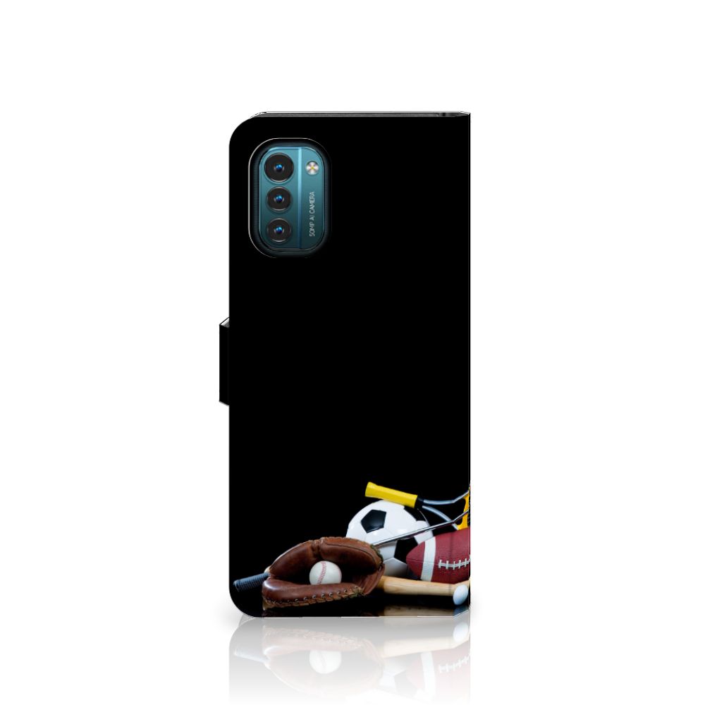 Nokia G11 | G21 Wallet Case met Pasjes Sports met sportuitrusting afbeelding