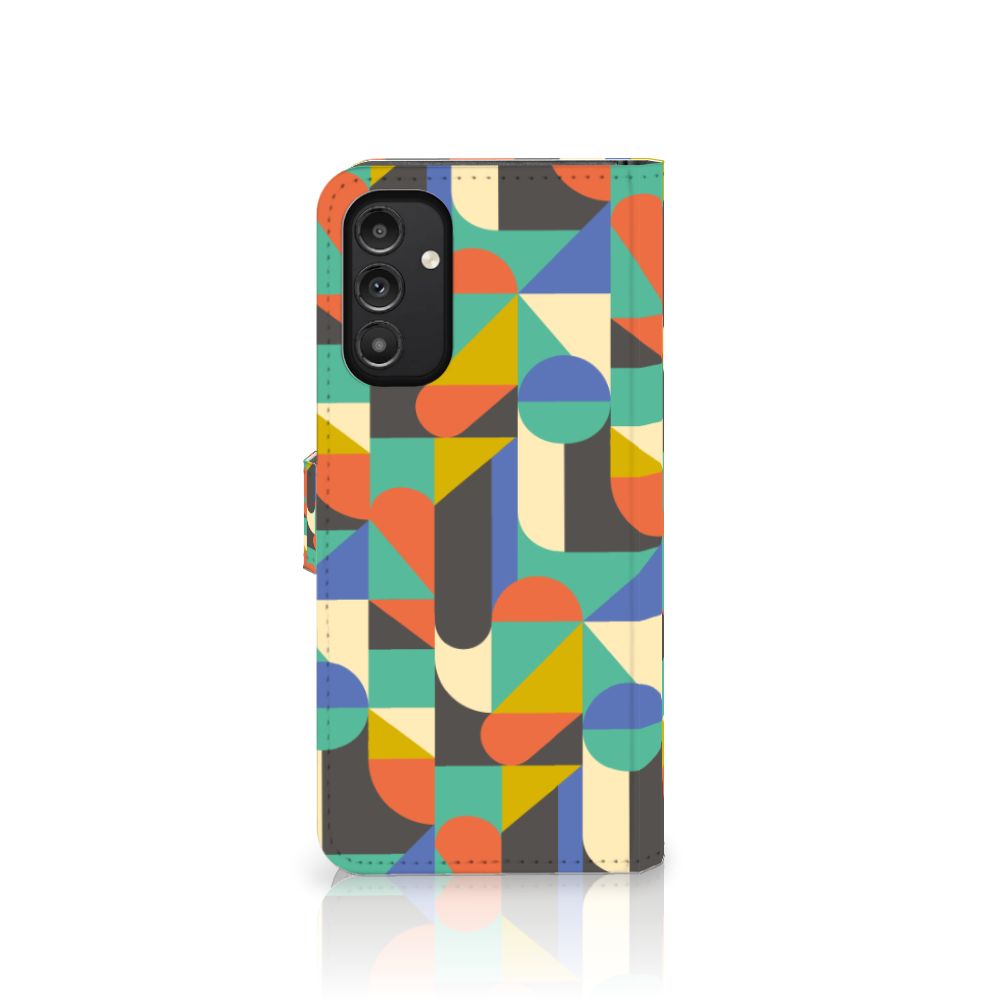 Samsung Galaxy A14 5G Telefoon Hoesje Funky Retro met kleurrijk geometrisch patroon