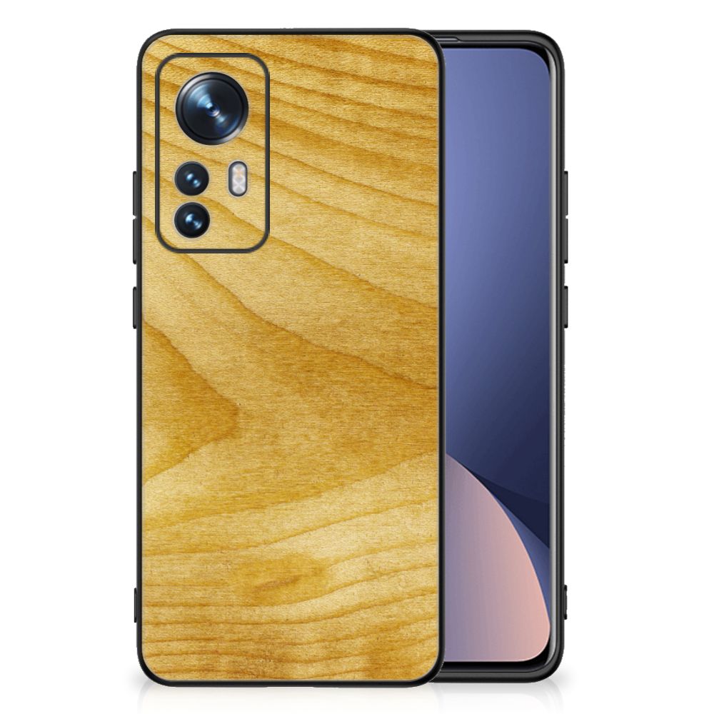 Xiaomi 12 | 12X Houten Print Telefoonhoesje Licht Hout