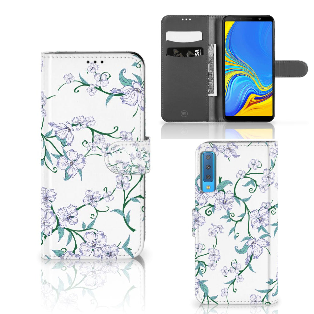 Samsung Galaxy A7 (2018) Uniek Hoesje Blossom White