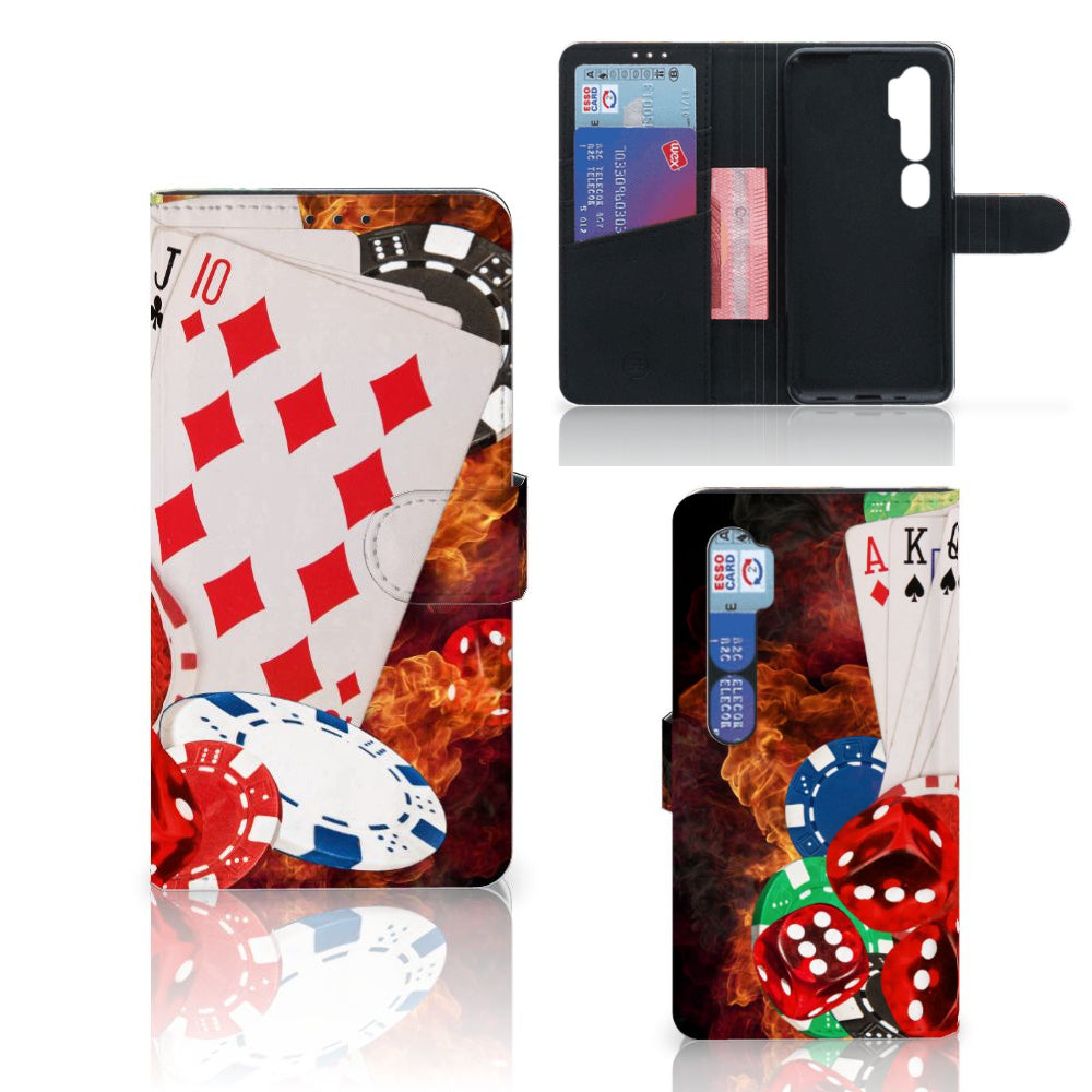 Xiaomi Mi Note 10 Pro Wallet Case met Pasjes Casino