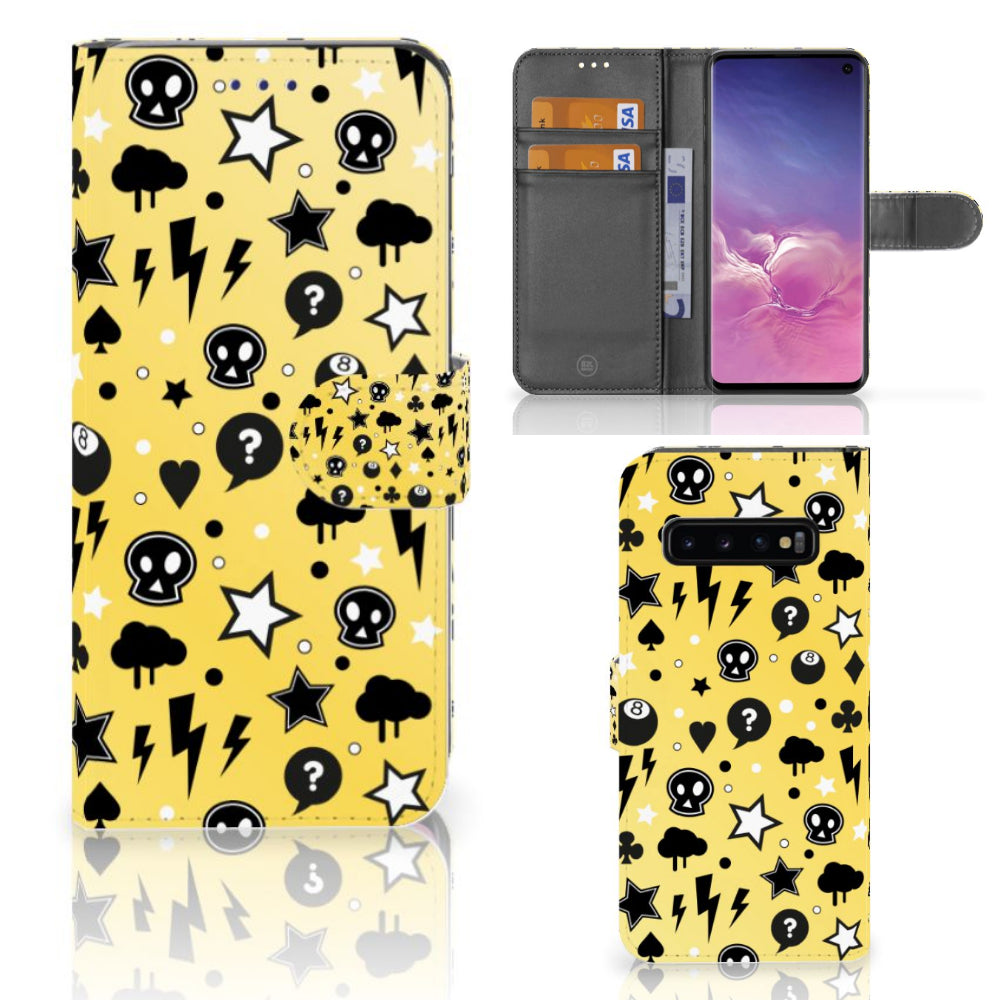 Telefoonhoesje met Naam Samsung Galaxy S10 Punk Geel