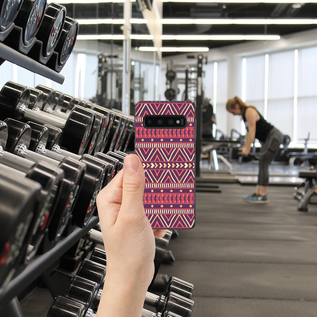 Samsung Galaxy S10 Bumper Case Aztec Paars B2C Telecom