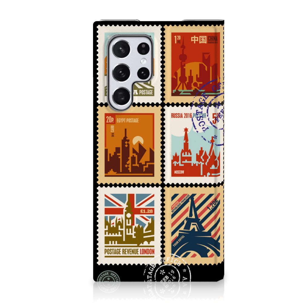 Samsung Galaxy S22 Ultra Book Cover Postzegels - B2C Telecom