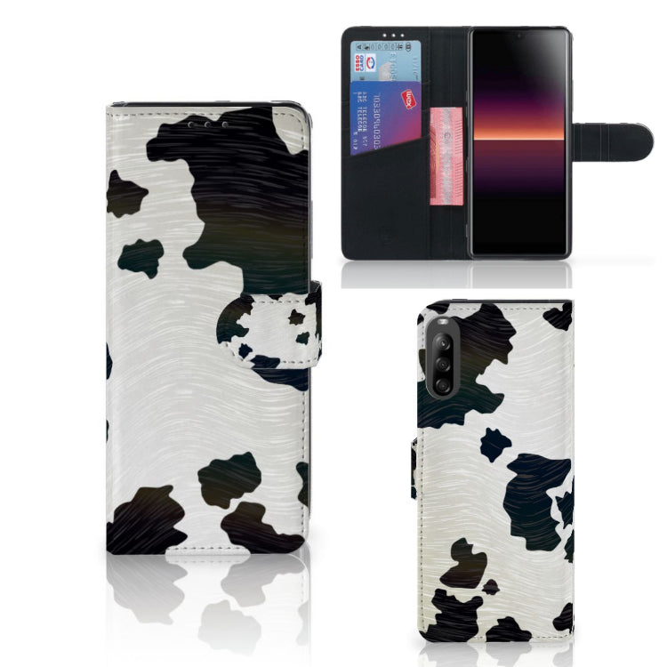 Sony Xperia L4 Telefoonhoesje met Pasjes Koeienvlekken