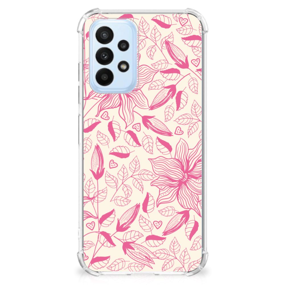 Samsung Galaxy A23 Case Pink Flowers - B2C Telecom