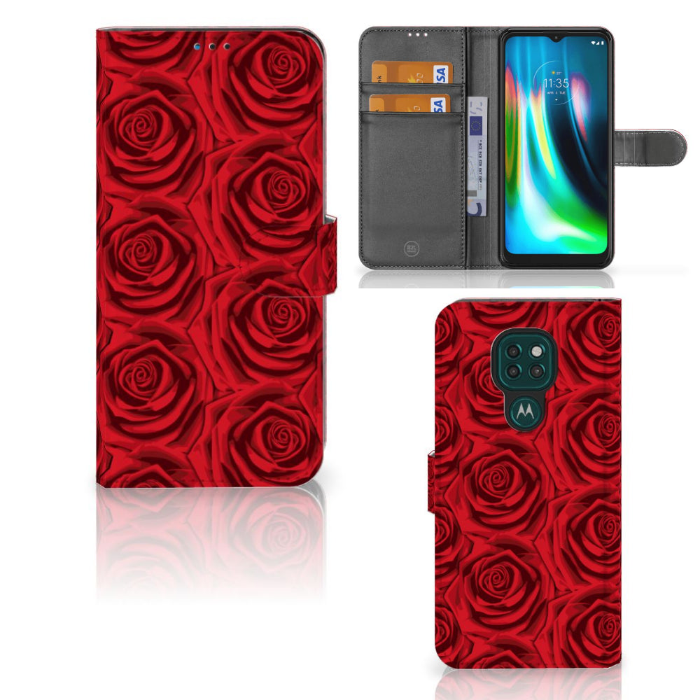 Motorola Moto G9 Play | E7 Plus Hoesje Red Roses