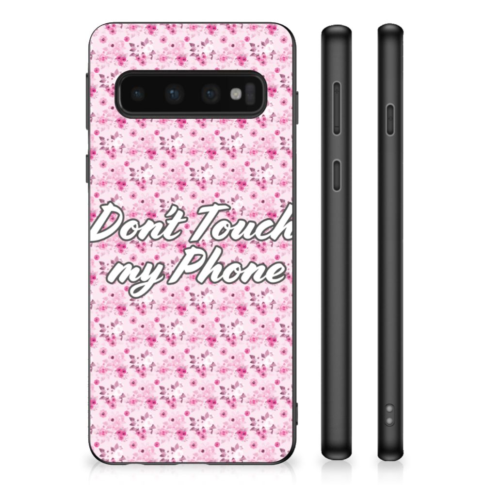 Samsung Galaxy S10 TPU Hoesje Flowers Pink DTMP