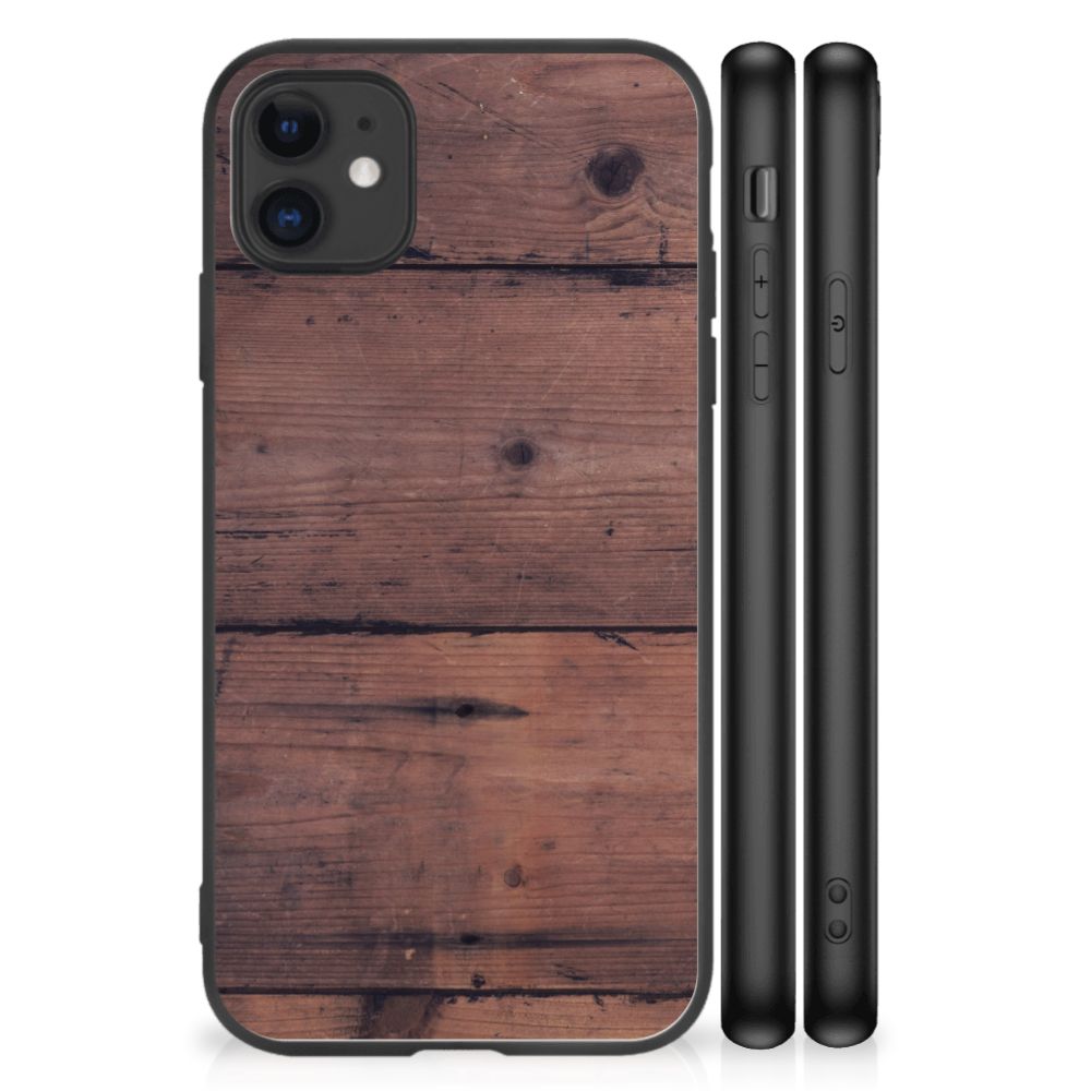 iPhone 11 Houten Print Telefoonhoesje Old Wood