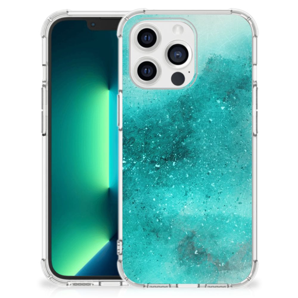 Back Cover iPhone 13 Pro Max Painting Blue - B2C Telecom