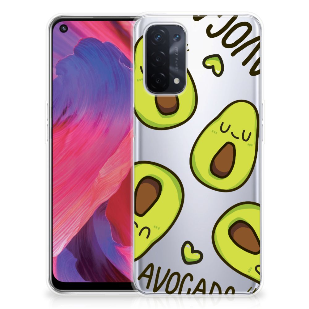 OPPO A74 5G | A54 5G Telefoonhoesje met Naam Avocado Singing