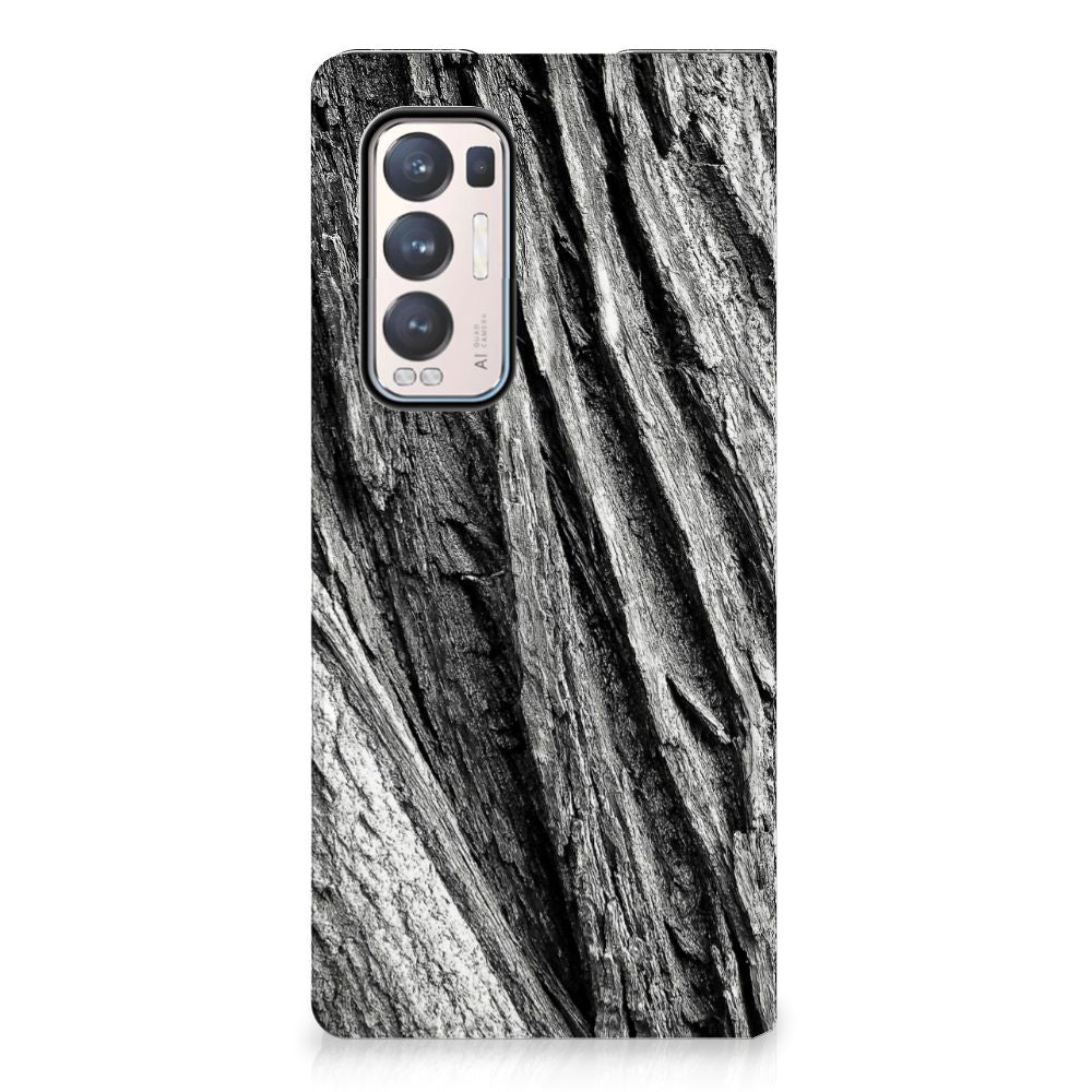 Book Wallet Case OPPO Find X3 Neo Boomschors Grijs - B2C Telecom