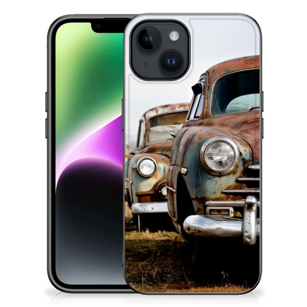 iPhone 15 Silicone Back Case Vintage Auto