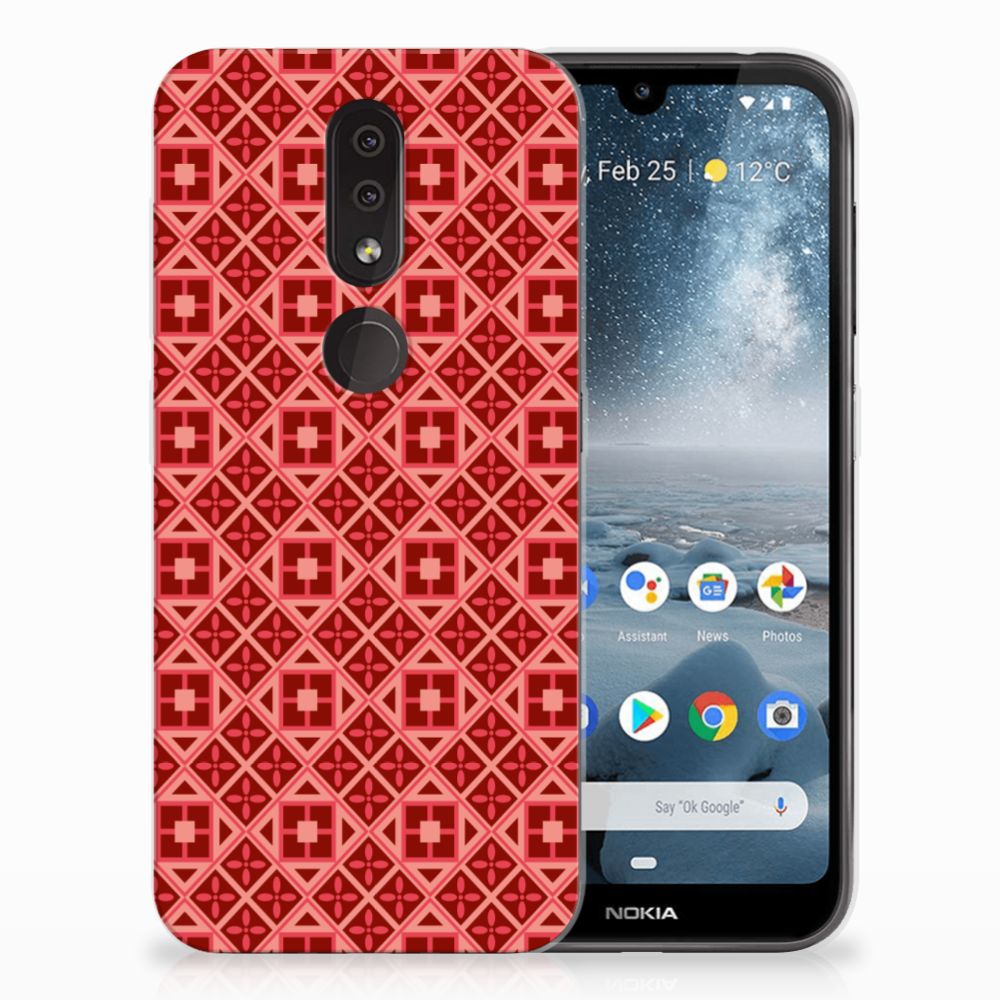 Nokia 4.2 TPU bumper Batik Rood