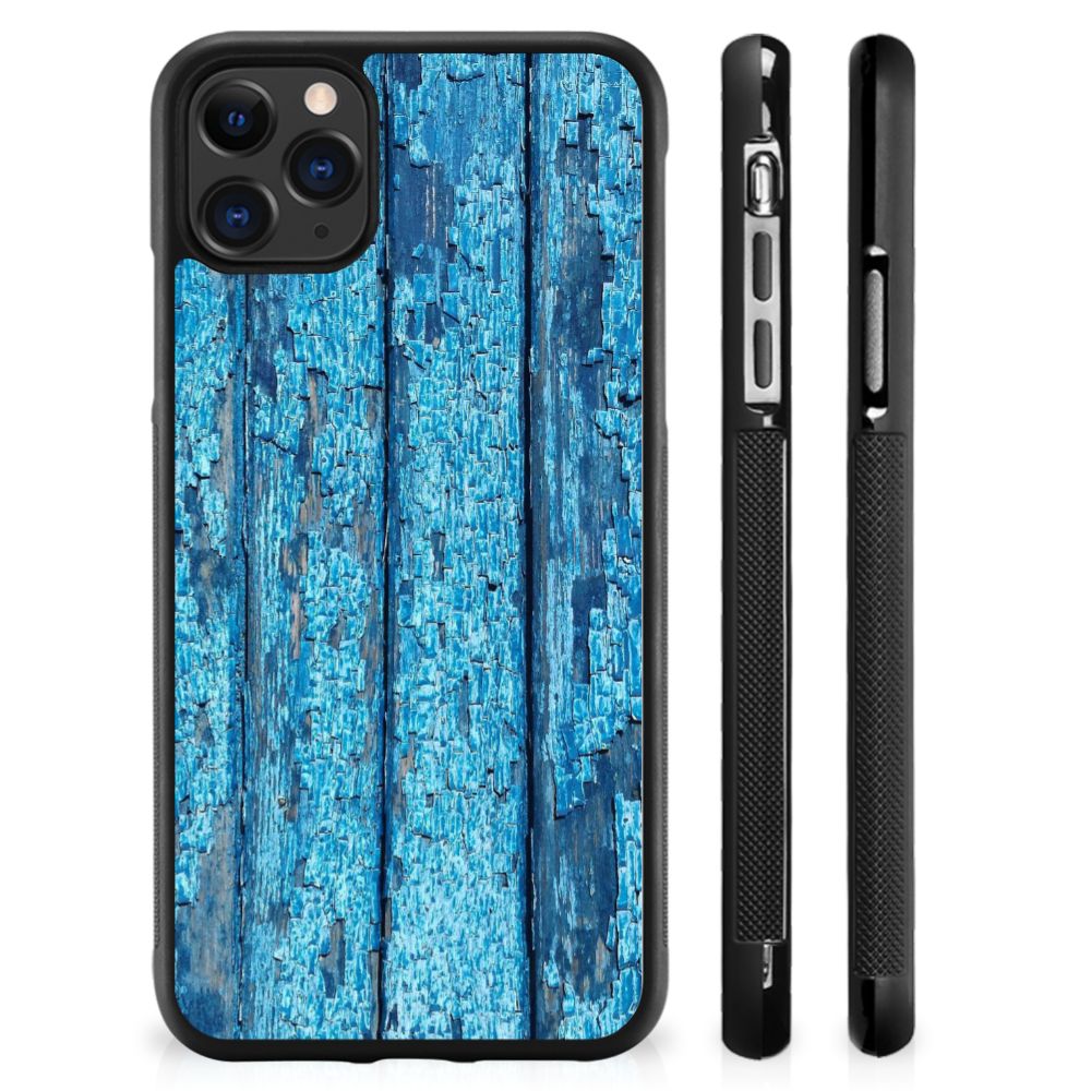 Apple iPhone 11 Pro Max Grip Case Wood Blue B2C Telecom