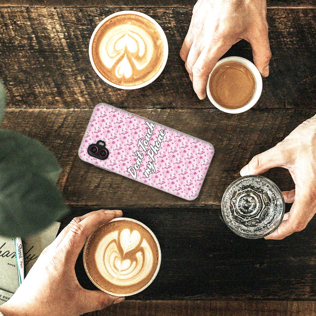 Samsung Galaxy Xcover 6 Pro Silicone-hoesje Flowers Pink DTMP B2C Telecom