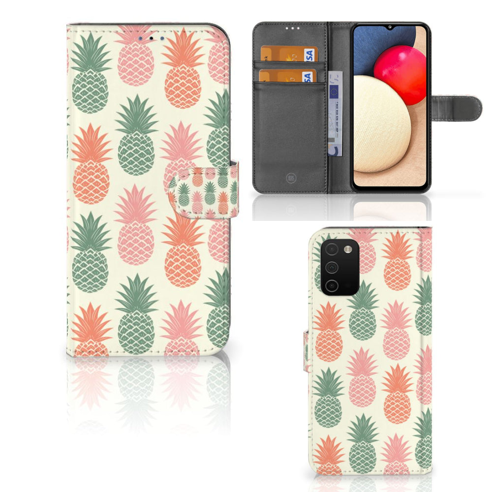 Samsung Galaxy A03s Book Cover Ananas