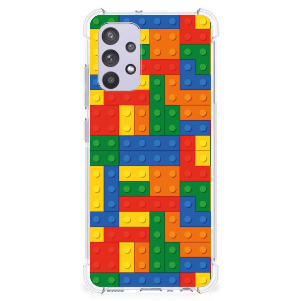 Samsung Galaxy A32 4G | A32 5G Enterprise Editie Doorzichtige Silicone Hoesje Blokken B2C Telecom